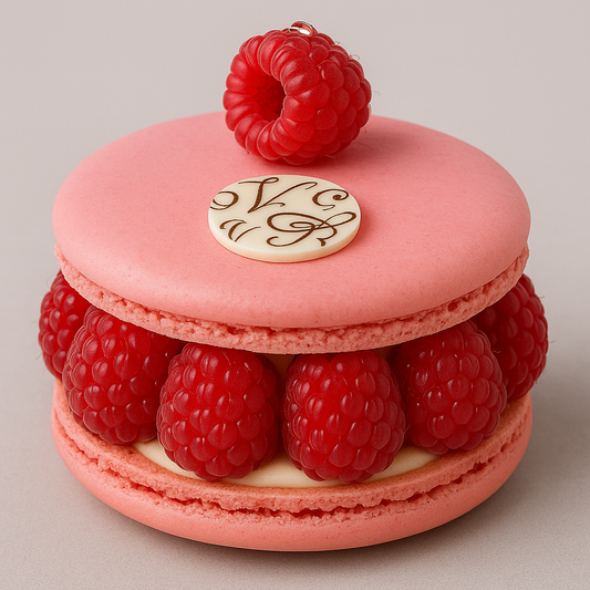 Macaron framboise 7cm